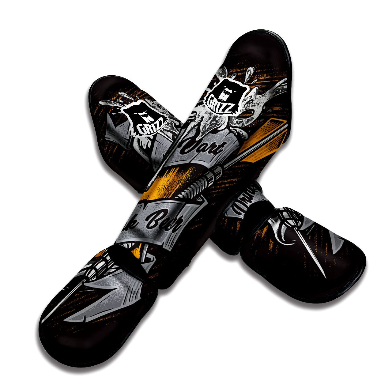 Play Dart Drink Beer Print Muay Thai Shin Guards-grizzshop
