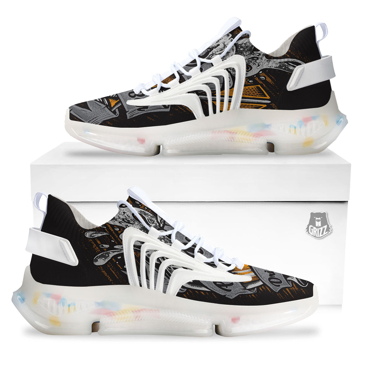 Play Dart Drink Beer Print White Gym Shoes-grizzshop
