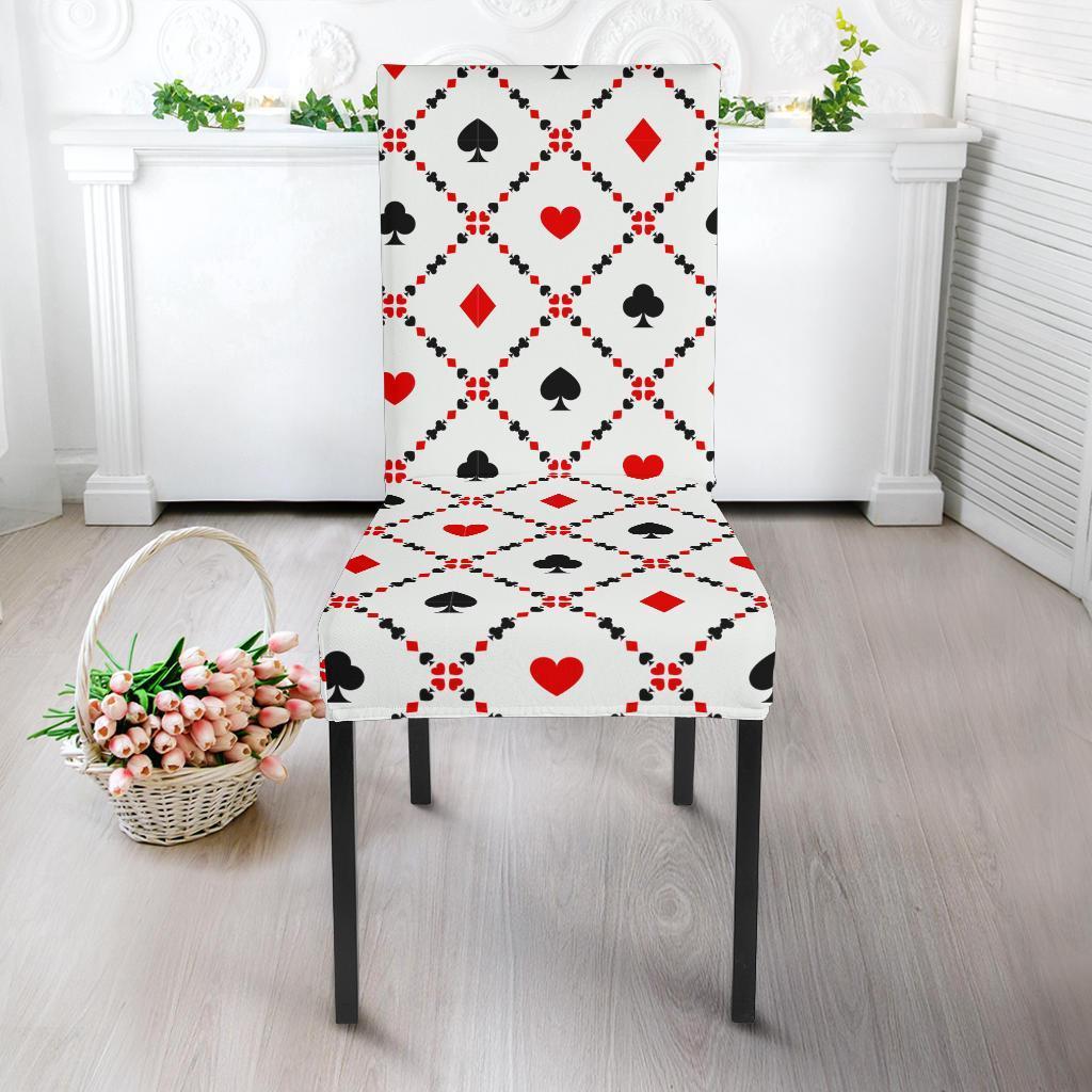 Playing Card Casino Poker Pattern Print Chair Cover-grizzshop