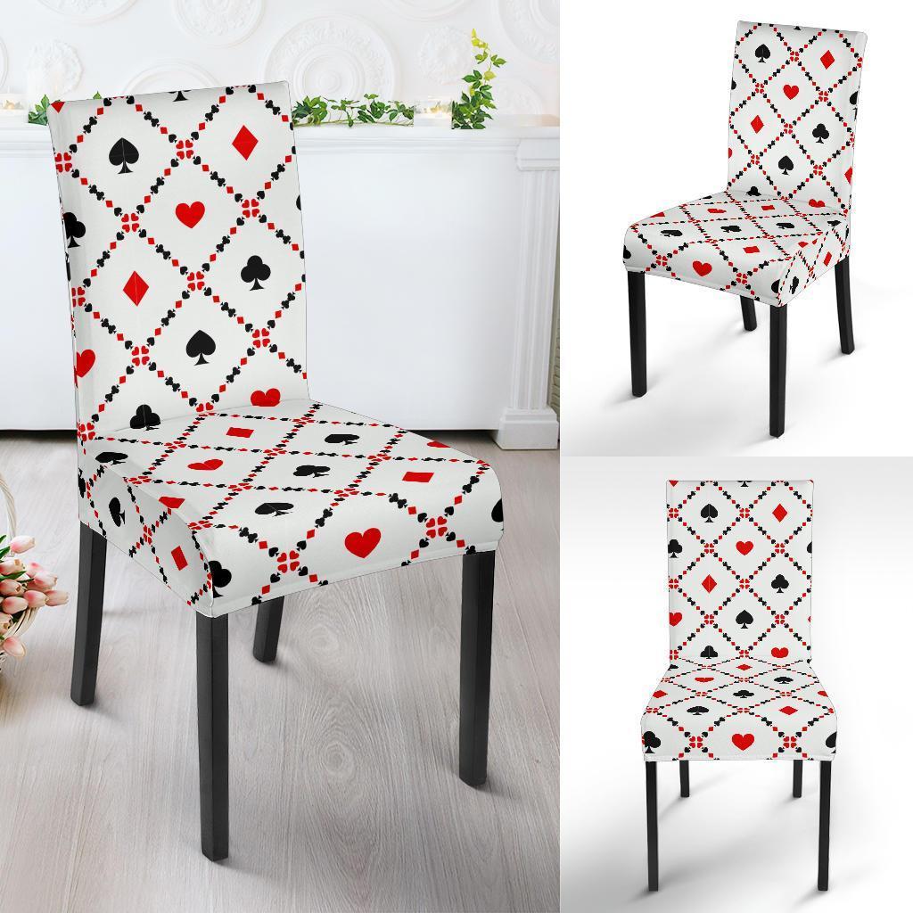 Playing Card Casino Poker Pattern Print Chair Cover-grizzshop