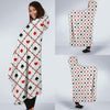 Playing Card Casino Poker Pattern Print Hooded Blanket-grizzshop