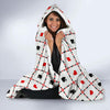 Playing Card Casino Poker Pattern Print Hooded Blanket-grizzshop