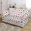 Playing Card Casino Poker Pattern Print Loveseat Cover-grizzshop