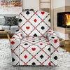 Playing Card Casino Poker Pattern Print Recliner Cover-grizzshop