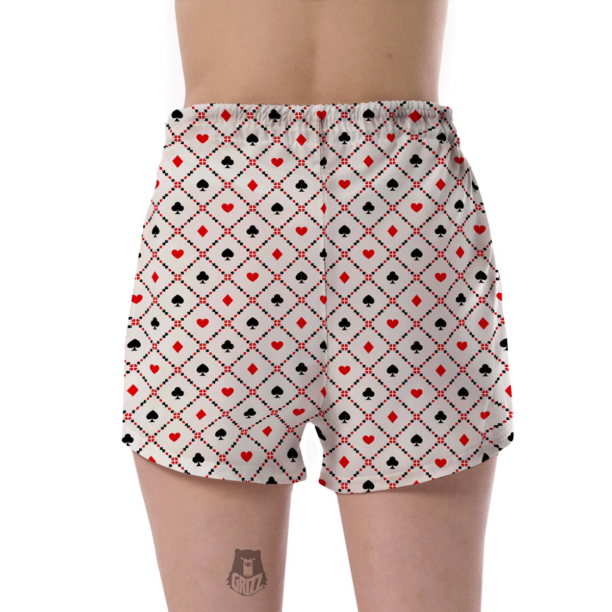 Playing Card Casino Poker Pattern Print Women's Shorts-grizzshop