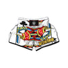 Playing Card King Of Clubs Print Muay Thai Boxing Shorts-grizzshop