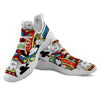 Playing Card King Of Clubs Print White Athletic Shoes-grizzshop