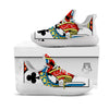 Playing Card King Of Clubs Print White Athletic Shoes-grizzshop