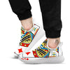 Playing Card King Of Diamonds Print White Athletic Shoes-grizzshop