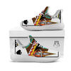 Playing Card King Of Spades Print White Athletic Shoes-grizzshop