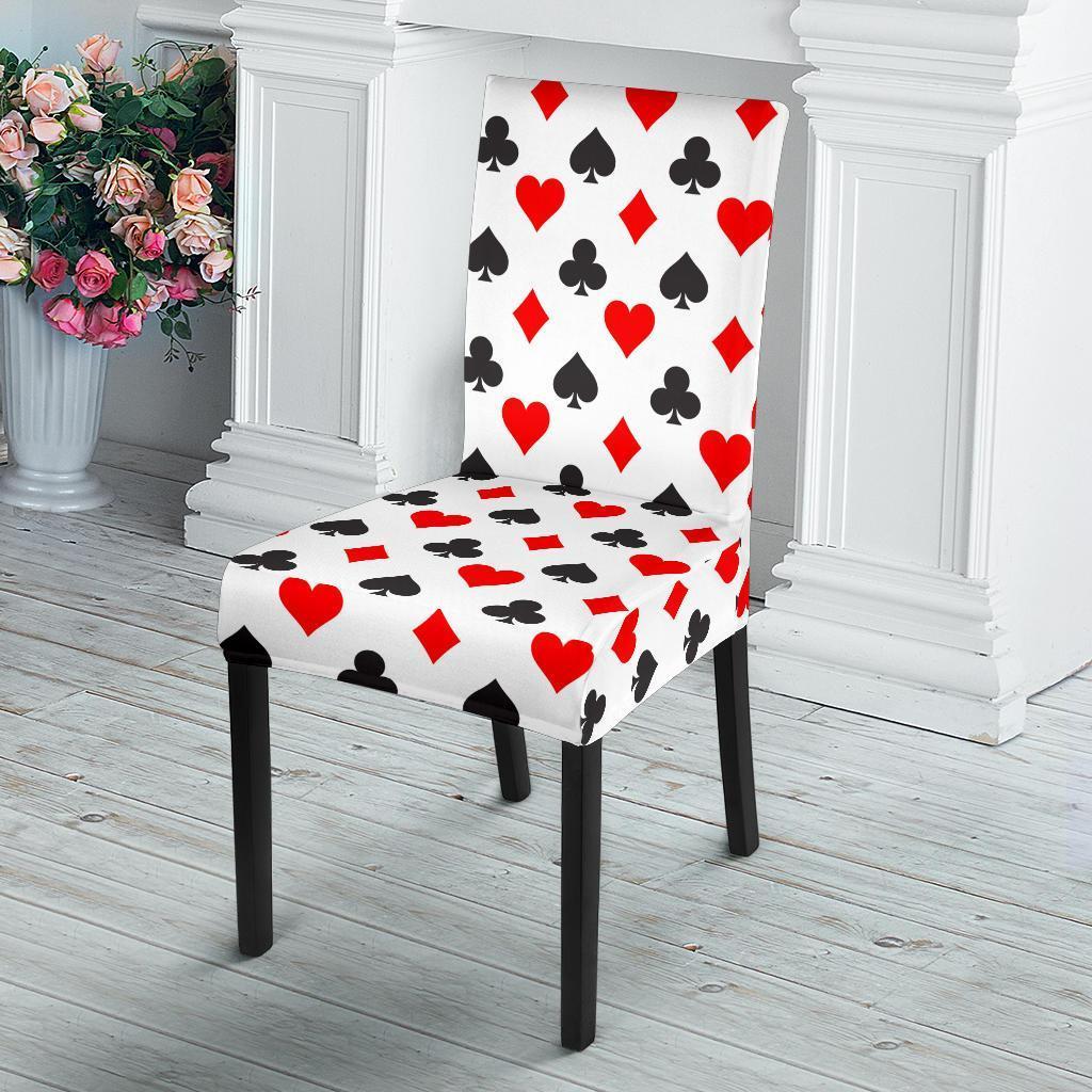 Playing Card Poker Casino Pattern Print Chair Cover-grizzshop