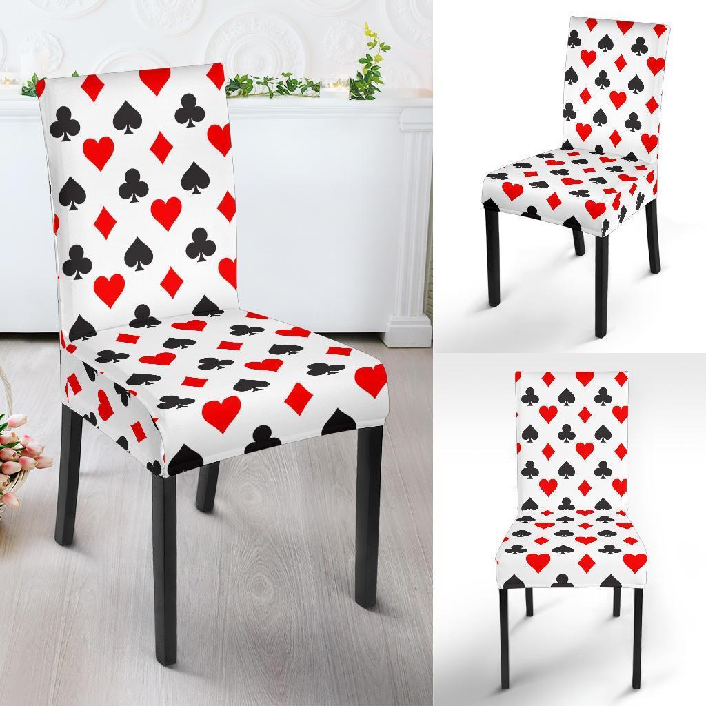 Playing Card Poker Casino Pattern Print Chair Cover-grizzshop