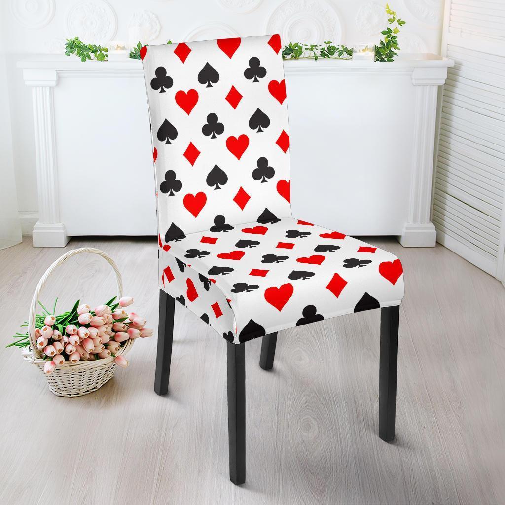 Playing Card Poker Casino Pattern Print Chair Cover-grizzshop