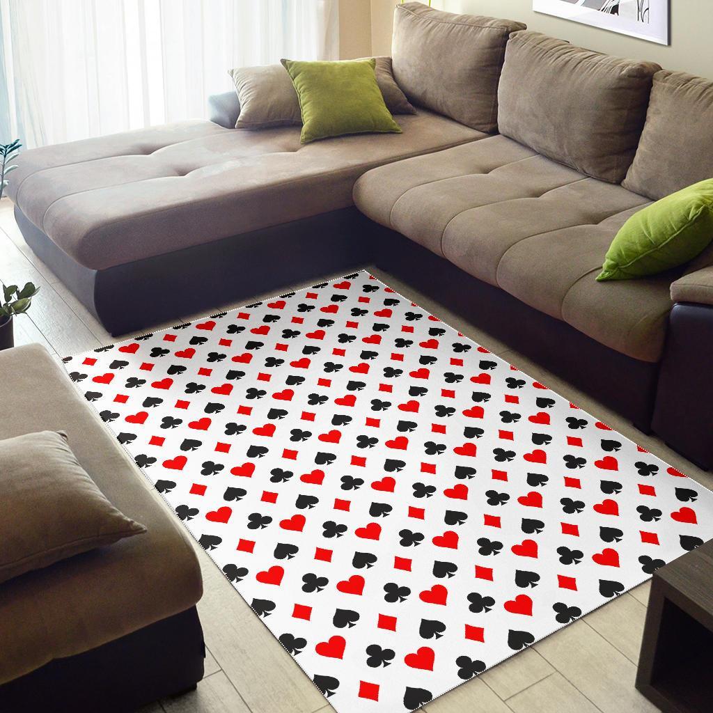 Playing Card Poker Casino Pattern Print Floor Mat-grizzshop