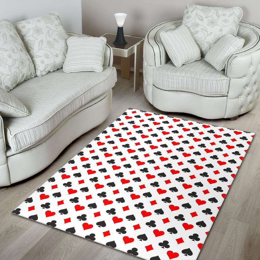 Playing Card Poker Casino Pattern Print Floor Mat-grizzshop