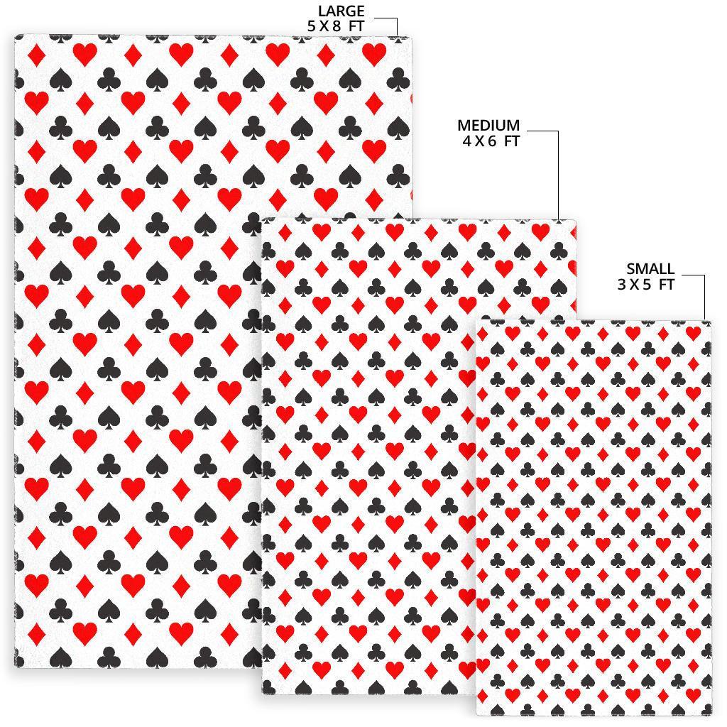 Playing Card Poker Casino Pattern Print Floor Mat-grizzshop