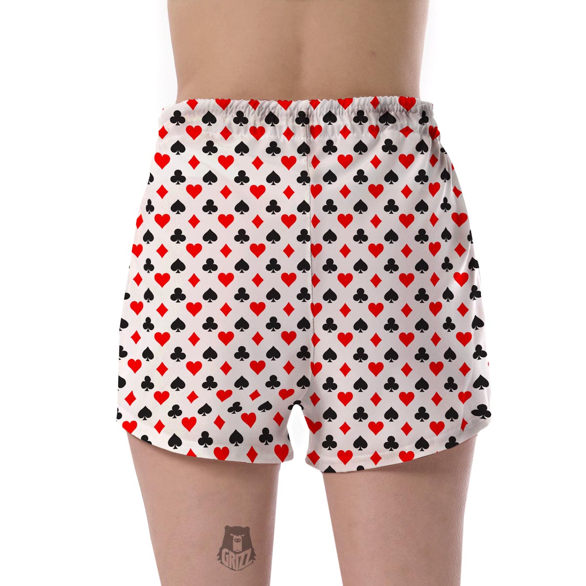 Playing Card Poker Casino Pattern Print Women's Shorts-grizzshop