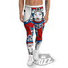 Playing Card Queen Of Clubs Print Men's Leggings-grizzshop