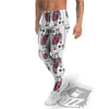 Playing Card Queen Of Clubs Print Pattern Men's Leggings-grizzshop