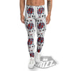 Playing Card Queen Of Clubs Print Pattern Men's Leggings-grizzshop