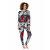 Playing Card Queen Of Clubs Print Women's Pajamas-grizzshop