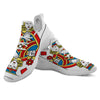 Playing Card Queen Of Diamonds Print White Athletic Shoes-grizzshop