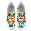 Playing Card Queen Of Diamonds Print White Athletic Shoes-grizzshop