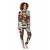 Playing Card Queen Of Diamonds Print Women's Pajamas-grizzshop