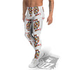 Playing Card Queen Of Hearts Print Pattern Men's Leggings-grizzshop