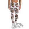 Playing Card Queen Of Hearts Print Pattern Men's Leggings-grizzshop