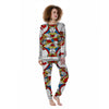 Playing Card Queen Of Hearts Print Women's Pajamas-grizzshop