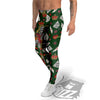 Playing Card Queen Of Spades Print Pattern Men's Leggings-grizzshop