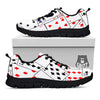 Playing Card Suits Black And Red Print Black Sneaker-grizzshop