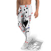 Playing Card Suits Black And Red Print Men's Leggings-grizzshop
