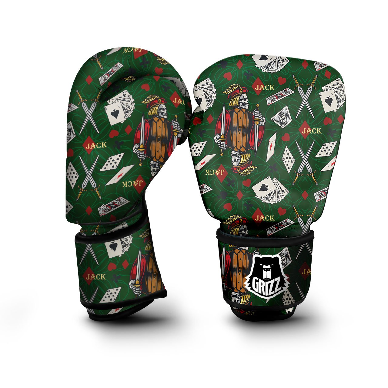 Playing Card Suits Poker Print Pattern Boxing Gloves-grizzshop