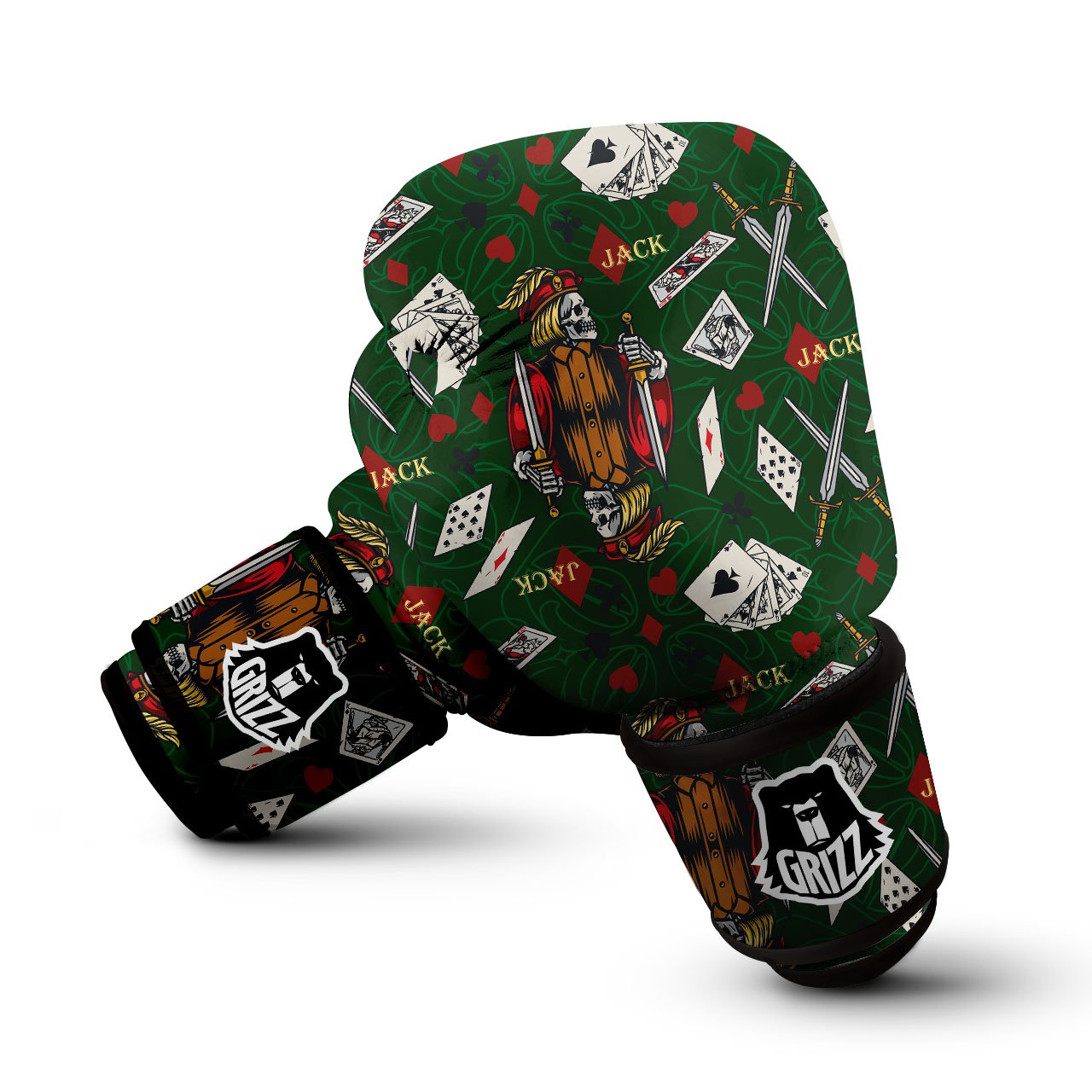 Playing Card Suits Poker Print Pattern Boxing Gloves-grizzshop