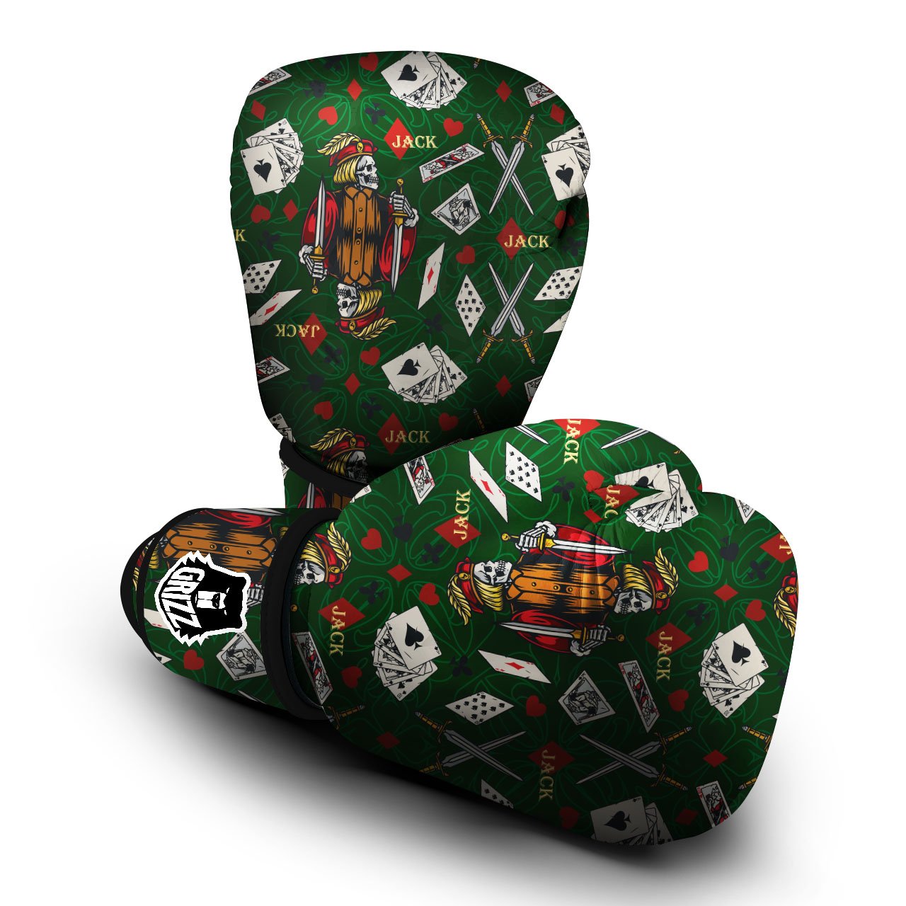 Playing Card Suits Poker Print Pattern Boxing Gloves-grizzshop