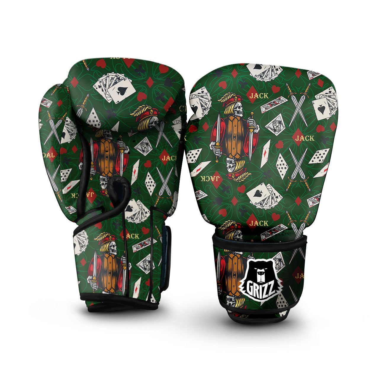 Playing Card Suits Poker Print Pattern Boxing Gloves-grizzshop