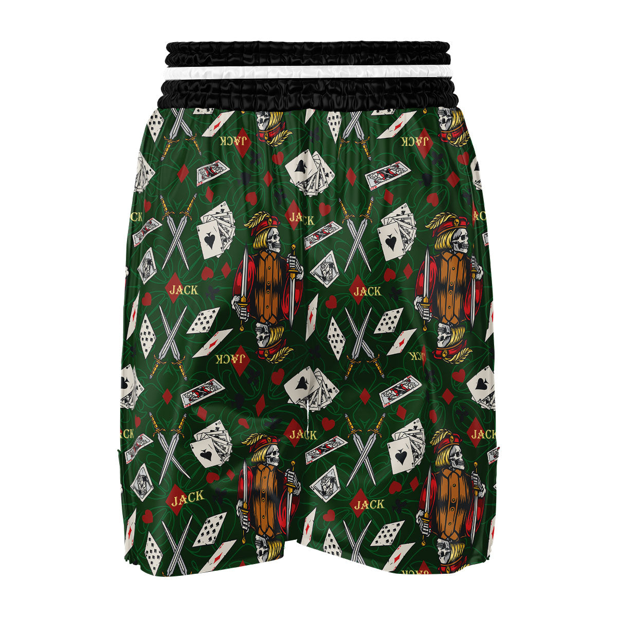 Playing Card Suits Poker Print Pattern Boxing Shorts-grizzshop