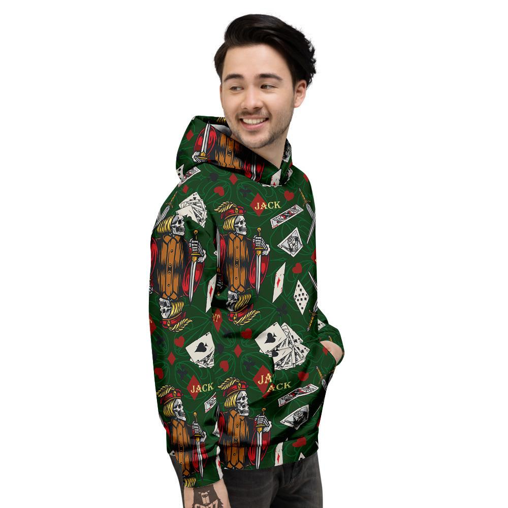 Playing Card Suits Poker Print Pattern Men's Hoodie-grizzshop