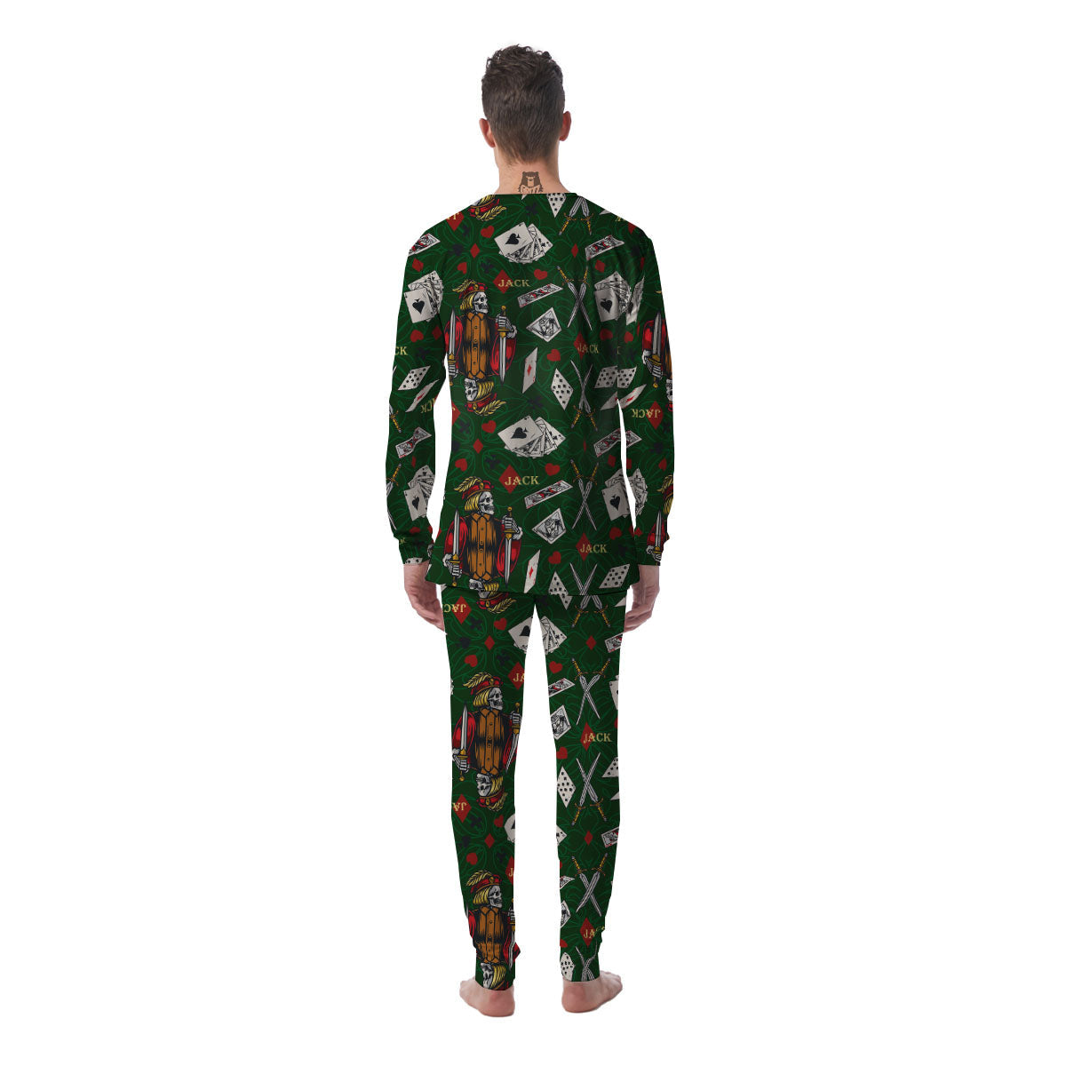 Playing Card Suits Poker Print Pattern Men's Pajamas-grizzshop