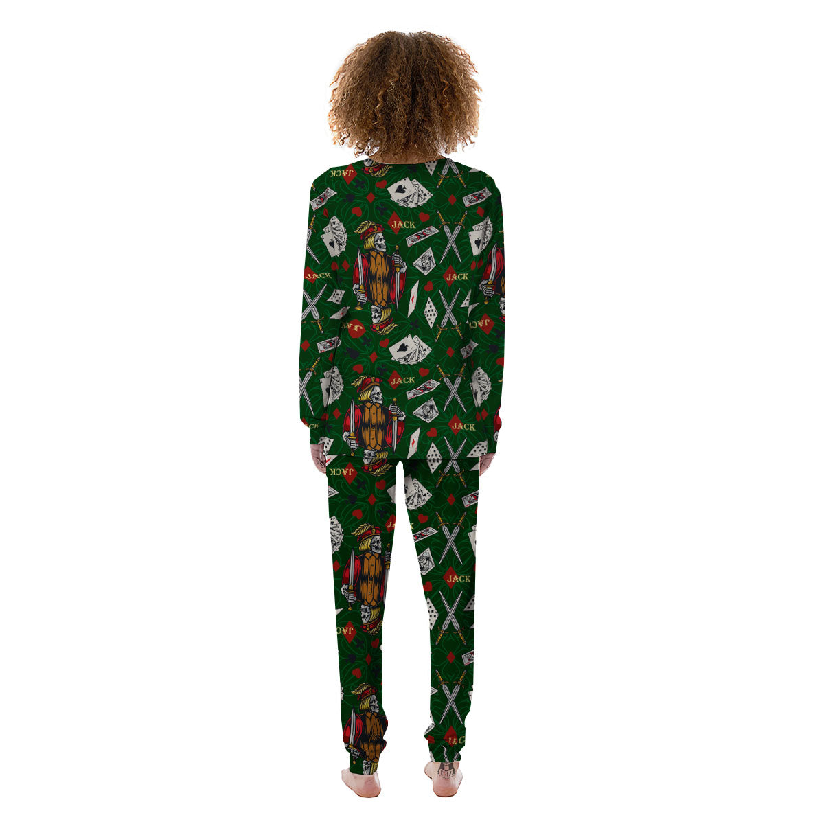 Playing Card Suits Poker Print Pattern Women's Pajamas-grizzshop