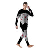 Playing Card Suits White And Black Print Men's Pajamas-grizzshop