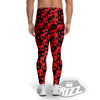 Playing Cards Black Red Print Pattern Men's Leggings-grizzshop