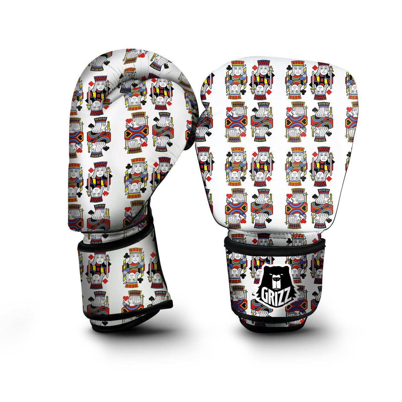 Playing Cards Four Jacks Print Pattern Boxing Gloves-grizzshop