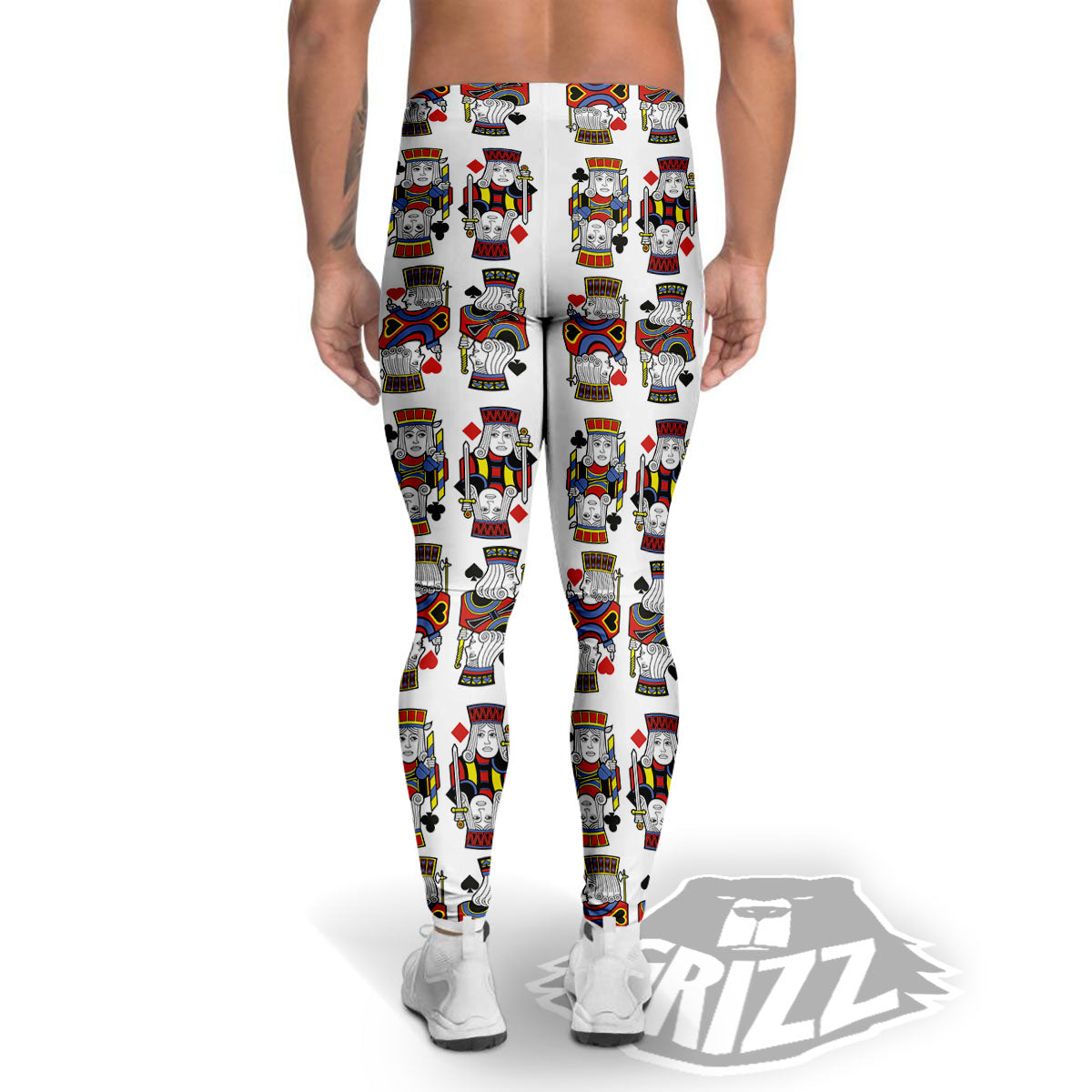 Playing Cards Four Jacks Print Pattern Men's Leggings-grizzshop
