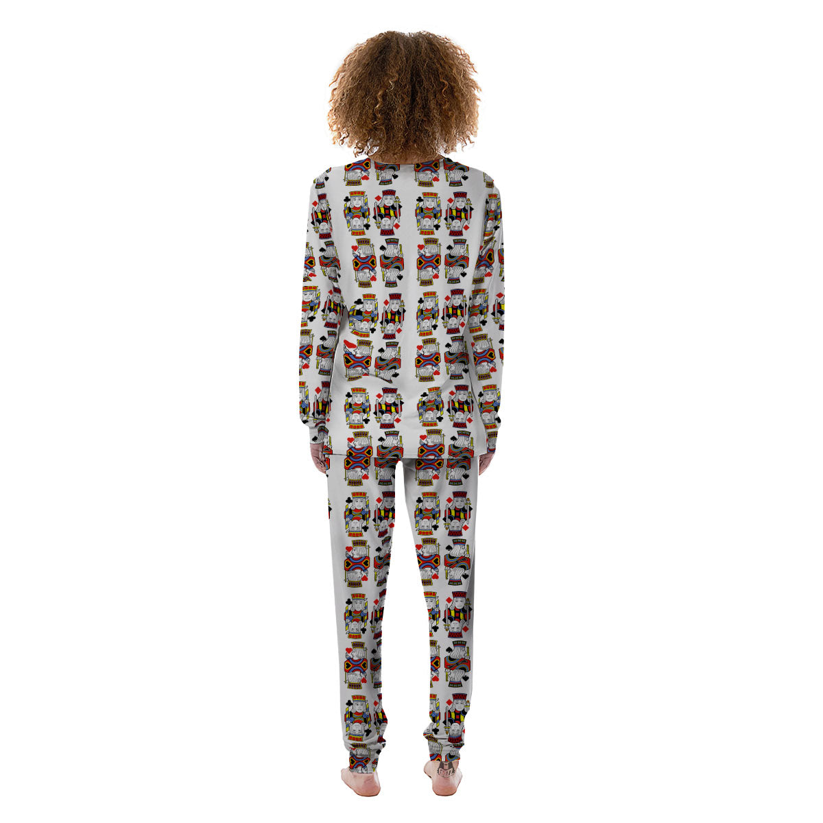 Playing Cards Four Jacks Print Pattern Women's Pajamas-grizzshop