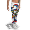 Playing Cards Joker Print Men's Leggings-grizzshop