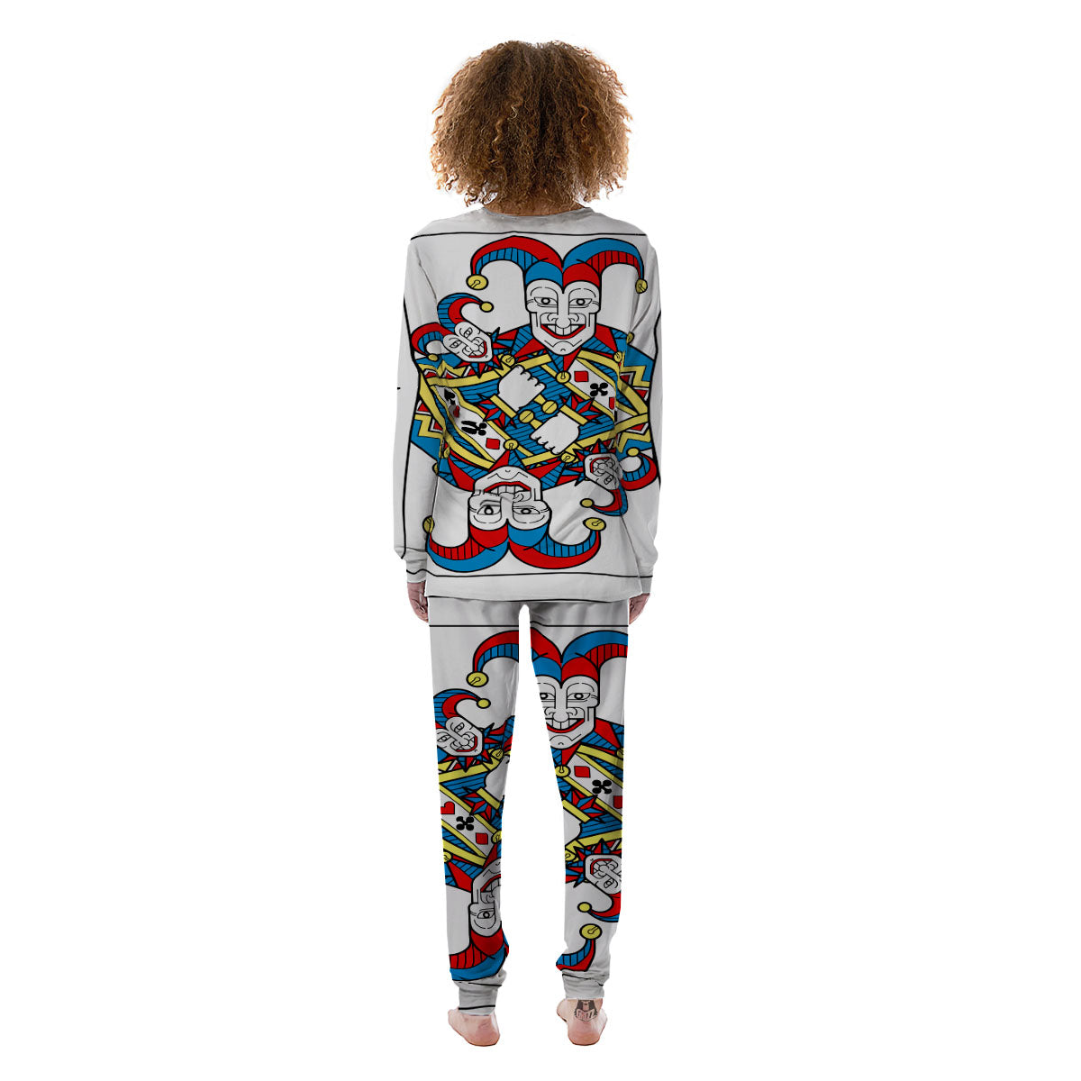 Playing Cards Joker Print Women's Pajamas-grizzshop