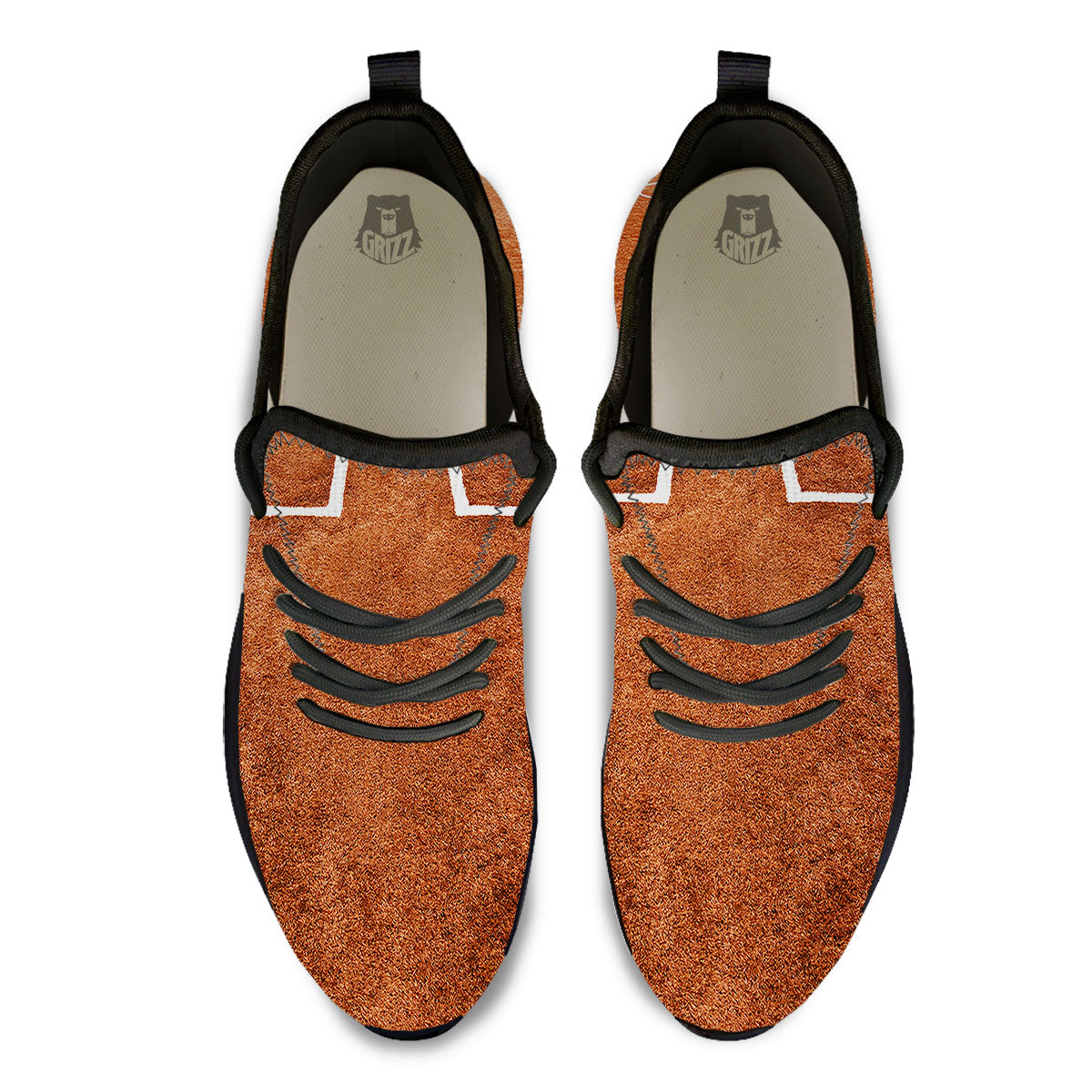Playing Field Softball Print Black Athletic Shoes-grizzshop